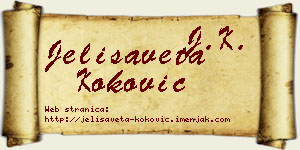 Jelisaveta Koković vizit kartica